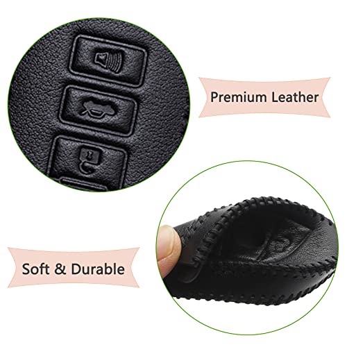 for Lexus Key Fob Cover, Leather Key Fob Protector with Keychain for 2 3 4 Buttons Lexus Key Fob, Compatible with Lexus RX ES GS LS NX RS GX LX RC LC