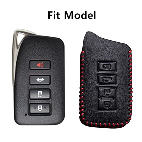 for Lexus Key Fob Cover, Leather Key Fob Protector with Keychain for 2 3 4 Buttons Lexus Key Fob, Compatible with Lexus RX ES GS LS NX RS GX LX RC LC