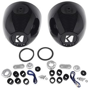 KICKER Black Mini Wake Tower Enclosures Loaded 4" DSC Speakers