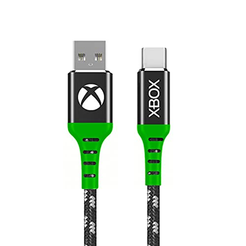 Numskull Official Xbox Series X USB Type-C Nylon Braided Charging Cable 4m - Fast Charging Play and Charge Lead - Compatible with Nintendo Switch, Xbox Series S, PS5, (NS2406)