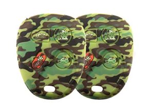 2x new key fob remote silicone cover fit/for select gm vehicles (2x green camouflage)
