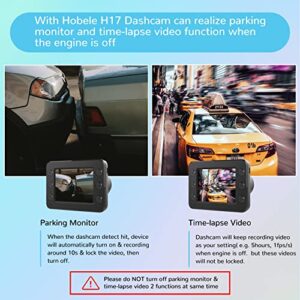 Hobele Dash Cam Acc Hardwire Kit Cable Mini USB,12-24V to 5V Step-Down Line,Low Power Protection,Can Realize 24-Hour Parking Monitoring of Cars Camera