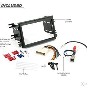 SCOSCHE Install Centric ICFD6BN Complete Basic Installation Solution For Installing A Double DIN Aftermarket Stereo Compatible With Select 2004-12 Premium Sound Ford, Lincoln And Mercury Vehicles