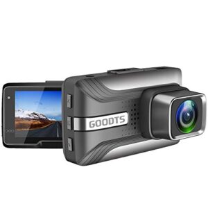 dash cam front 1080p fhd, goodts car camera with 2.45 inch screen, mini dash camera for cars, dashboard camera with 170° wide angle, g-sensor, parking monitor, loop recording