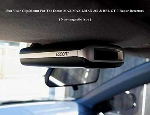 Sun Visor Clip / Mount for The Escort MAX MAX2 MAX360 & BEL GT-7 Radar Detectors