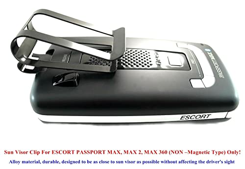 Sun Visor Clip / Mount for The Escort MAX MAX2 MAX360 & BEL GT-7 Radar Detectors