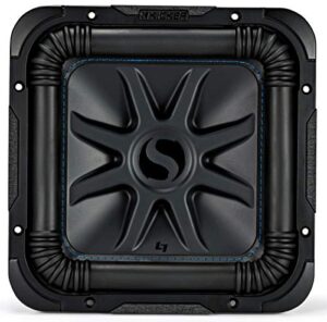 kicker 44l7s104 car audio solo-baric 10″ subwoofer square l7 dual 4 ohm sub (renewed)