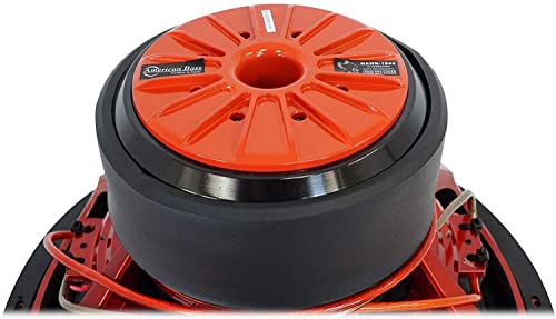 American Bass HAWK 15 Inch Dual 4 Ohm Voice Coil 3000 Watt Subwoofer Speaker with 80 Ounce Magnet and Kevlar Fiber Non-Pressed Paper Cone, Red