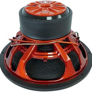 American Bass HAWK 15 Inch Dual 4 Ohm Voice Coil 3000 Watt Subwoofer Speaker with 80 Ounce Magnet and Kevlar Fiber Non-Pressed Paper Cone, Red