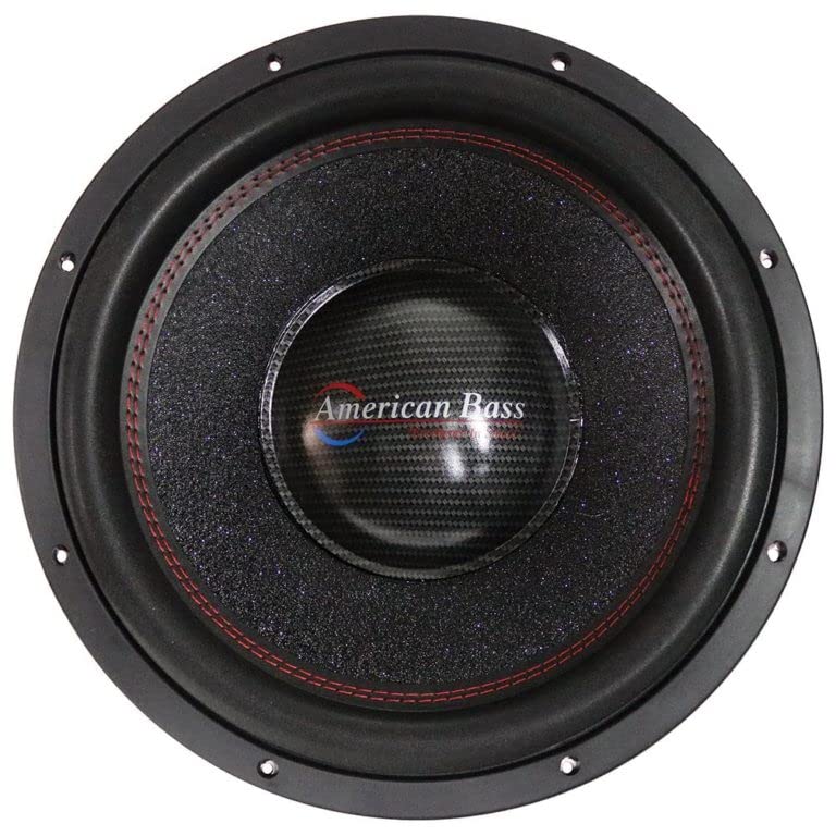 American Bass HAWK 15 Inch Dual 4 Ohm Voice Coil 3000 Watt Subwoofer Speaker with 80 Ounce Magnet and Kevlar Fiber Non-Pressed Paper Cone, Red