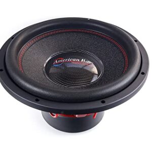 American Bass HAWK 15 Inch Dual 4 Ohm Voice Coil 3000 Watt Subwoofer Speaker with 80 Ounce Magnet and Kevlar Fiber Non-Pressed Paper Cone, Red