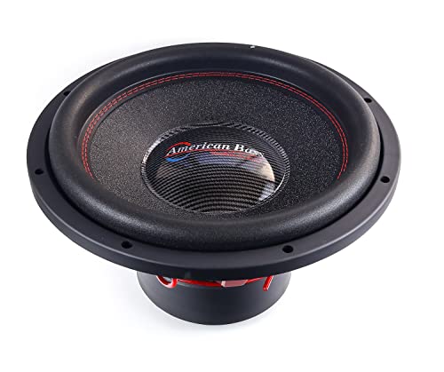 American Bass HAWK 15 Inch Dual 4 Ohm Voice Coil 3000 Watt Subwoofer Speaker with 80 Ounce Magnet and Kevlar Fiber Non-Pressed Paper Cone, Red