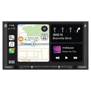 dual dcpa701 7-inch double-din in-dash digital media receiver with bluetooth, android auto, and wired apple carplay