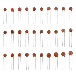 xingyheng 600pcs 30 value 50v ceramic capacitors (range 2pf to 100nf) assortment kit set for diy project (each 20pcs)