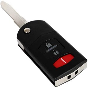 eccpp 1 x replacement remote key shell case with uncut ignition key for mazda 2 3 5 cx-7 cx-9 fcc: bgbx1t478ske125-01 662f-ske12501 ske12501 g2ya-76-2gxb kpu41788