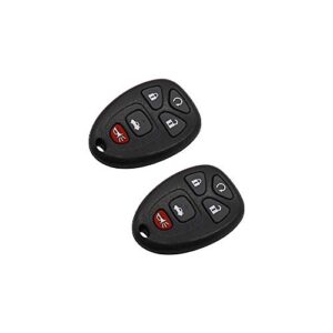 drivestar keyless entry remote car key replacement for chevy silverado 1500/suburban 1500,for cadillac escalade replaces ouc60270,ouc60221, set of 2