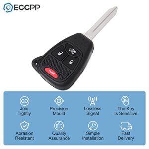 ECCPP 2X key fob replacement for Dodge Ram series for Durango for Charger for Dakota for Jeep for Grand Cherokee Wrangler Compass Patriot for Chrysler 300 200 Sebring HYQ1512Y