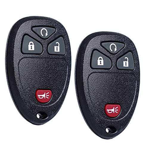 Key Fob Replacement Fits for Chevy Silverado Avalanche Equinox Express Traverse GMC Yukon Sierra 1500 2500 3500 HD Acadia Savana Buick Enclave 2007 2008 2009 2010 2011 2012 2013 Keyless Entry Remote