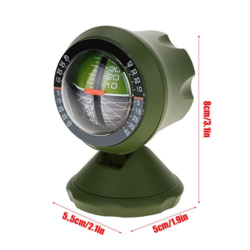 Car Compass,Outdoor Multifunction Car Inclinometer Angle Slope Meter Balancer Compass Camp Measure Equipment Slope Meter Analog Tilt Meter