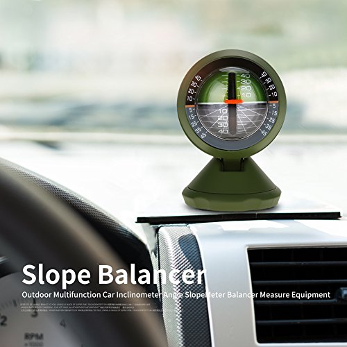 Car Compass,Outdoor Multifunction Car Inclinometer Angle Slope Meter Balancer Compass Camp Measure Equipment Slope Meter Analog Tilt Meter