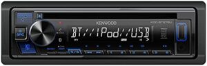 kenwood kdc-bt278u cd car stereo w/ bluetooth, single din, app control & am/fm radio, usb port, aux input