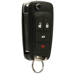 Car Key Fob Keyless Entry Remote Flip fits 2010-2017 Buick Allure Encore Lacrosse Regal Verano/Chevy Camaro Cruze Equinox Impala Malibu Sonic/GMC Terrain (OHT01060512)