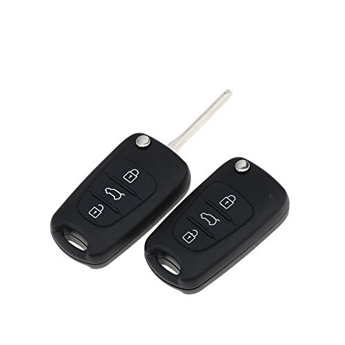 2Pcs/Set 3 Buttons Remote Key Fob Shell Cases With 2 Switch Compatible With Hyundai I30 I20 Elantra