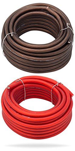 InstallGear 8 Gauge Wire (50ft) Copper Clad Aluminum CAA - Primary Automotive Wire, Car Amplifier Power & Ground Cable, Battery Cable, Car Audio Speaker Stereo, RV Trailer Wiring Welding Cable 8ga