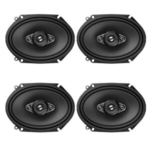 2 Pairs of Pioneer 5x7/ 6x8 Inch 4-Way 350 Watt Car Audio Speakers | TS-A6880F (4 Speakers) + Free Gravity Mobile Bracket Holder