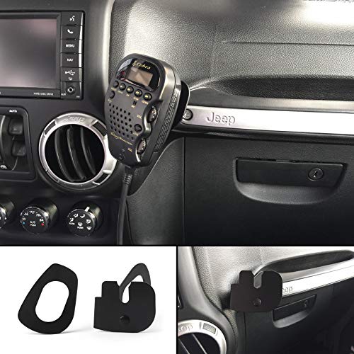 CHENDGE2 75WXST CB Radio Mic Mount Holder Passenger Grab Bar for Wrangler JK 2011-up