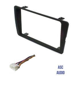 asc audio car stereo dash kit and wire harness for installing a double din radio for 2001 2002 2003 2004 2005 honda civic (excludes si and se models)