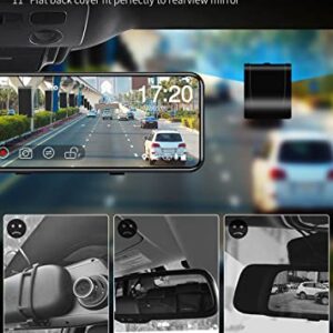 JOMISE Mirror Dash Cam with Detached Dual Camera,11" Full HD 1080P Front and Rear View Mirror Camera,Back up Cameras for Cars and Trucks,Night Vision,Parking Monitor, Free 32GB Card & GPS T860S