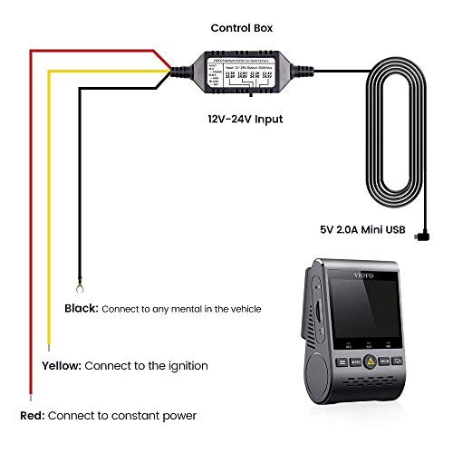 VIOFO HK3 ACC Hardwire Kit for A129, A129 Plus, A129 PRO, A129 IR, A119V3, Enables Parking Mode, Low Voltage Protection