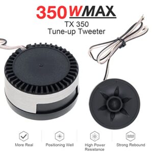 DriSentri Car Tweeters, 2pcs 350W High Efficiency Mini Dome Tweeter Speakers for Car Audio System