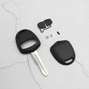 Car 2 Buttons Remote Key Fob Case Shell with Left Groove Key Blank Repair Kit Compatible with ASX Grandis Outlander Lancer