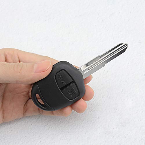 Car 2 Buttons Remote Key Fob Case Shell with Left Groove Key Blank Repair Kit Compatible with ASX Grandis Outlander Lancer