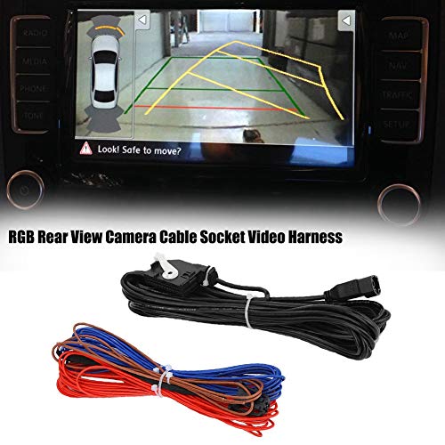 KIMISS RGB Camera Video Harness, RGB Rear View Camera Cable Socket Video Harness Fit for RNS315 RNS510 RCD510