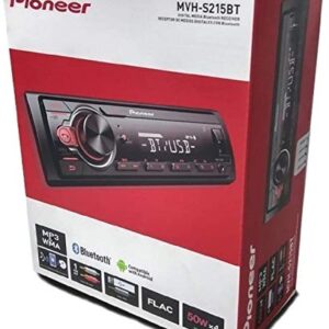 Pioneer Stereo Single DIN Bluetooth In-Dash USB MP3 Auxiliary AM/FM/Digital Media Pandora and Spotify Car Stereo Receiver with Pair of 6.5" and Pair of 6x9" Alphasonik Speakers