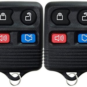 2 KeylessOption Replacement Keyless Entry Remote Control Key Fob Clicker Transmitter - Black