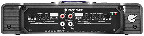 Planet Audio AC800.4 4 Channel Car Amplifier - 800 Watts, Full Range, Class A/B, 2-4 Ohm Stable, Mosfet Power Supply, Bridgeable