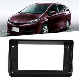 Double DIN Installation Dash Kit, Fydun 11 inch Black ABS 2 Din Stereo Radio Fascia Panel Navigation Fascia Car Stereo Frame for Wish 2009‑2012