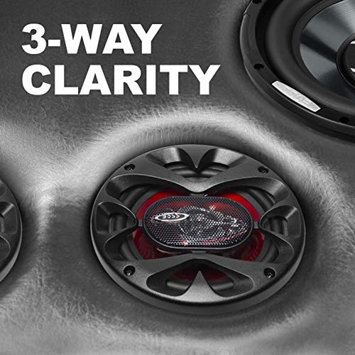 BOSS Audio Systems CH6530 Car Speakers - 300 Watts of Power Per Pair and 150 Watts Each, 6.5 Inch, Full Range, 3 Way, Sold in Pairs + CH6930 Car Speakers - 400 Watts of Power Per Pair, 200 Watts Each,