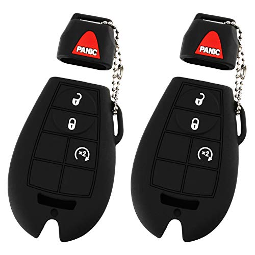 2x Key Fob Keyless Entry Remote Cover Protector for Jeep Dodge Chrysler (M3N5WY783X, IYZ-C01C, GQ4-53T, Fobik)