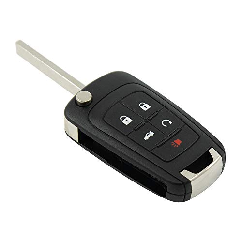 Keyless2Go Replacement for New Keyless Remote 5 Button Flip Car Key Fob Select Impala Malibu Cruze Equinox and Other Vehicles That Use FCC OHT01060512