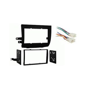 compatible with toyota sienna 2004 2005 2006 2007 2008 2009 2010 double din stereo harness radio install dash kit package
