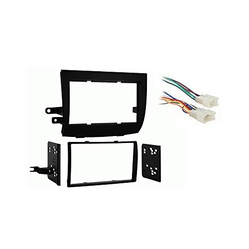 Compatible with Toyota Sienna 2004 2005 2006 2007 2008 2009 2010 Double DIN Stereo Harness Radio Install Dash Kit Package