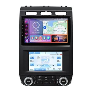 dual screen for ford f150 car radio 2015 2016 2017 2018 2019 2020 2021 head unit auto stereo multimedia player gps navigation carplay touch screen (4g+64gb)