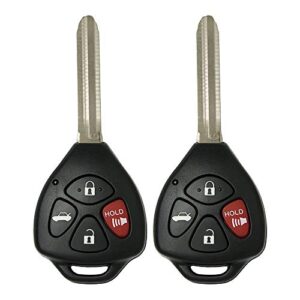 keyless2go replacement for 2 new keyless entry remote car key for toyota corolla venza avalon gq4-29t with g chip