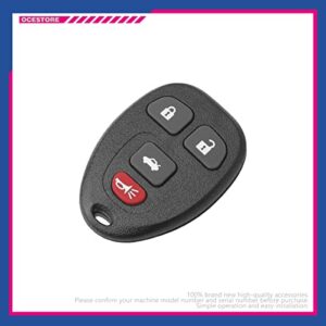 OCESTORE OUC60221 Car Key Fob Keyless Control Entry Remote OUC60270 4 Button Vehicles Replacement Compatible with DTS Lucerne Impala 15912859 (1PCS)