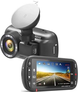 kenwood drv-a301w hd car dash cam with 2.7″ display, parking mode recording | built-in gps | wireless link